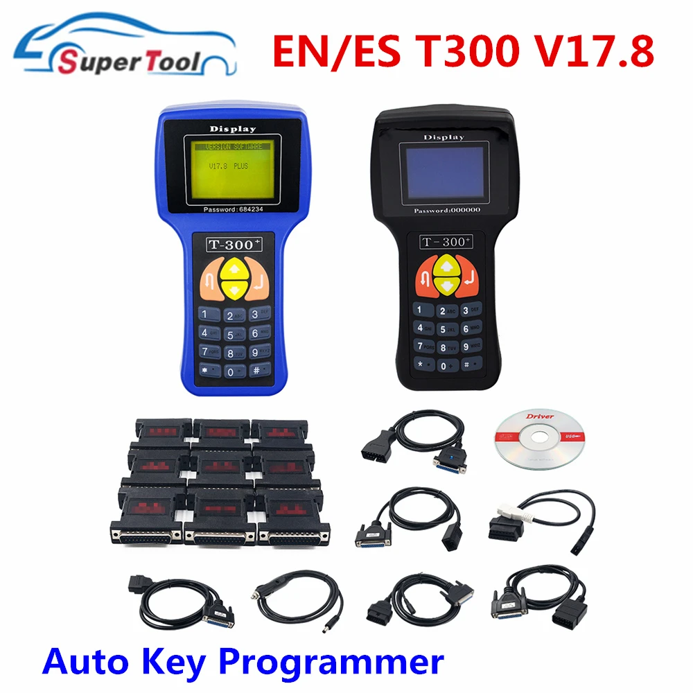 Auto Key Programmer T300 V17.8 Auto Key Code Programmer T300 Car Key Maker T-300 Engliash/Spanish Black/Blue Support Multi Brand
Auto Key Programmer T300 V17.8 Auto Key Code Programmer T300 Car Key Maker T-300 Engliash/Spanish Black/Blue Support Multi Brand