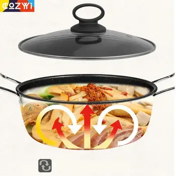 Household Sauce Pan Large Capacity Non Stick Casserole For Soup Food Stainless Steel Side Ear Portable Kitchen Cooker 
Household Sauce Pan Large Capacity Non Stick Casserole For Soup Food Stainless Steel Side Ear Portable Kitchen Cooker