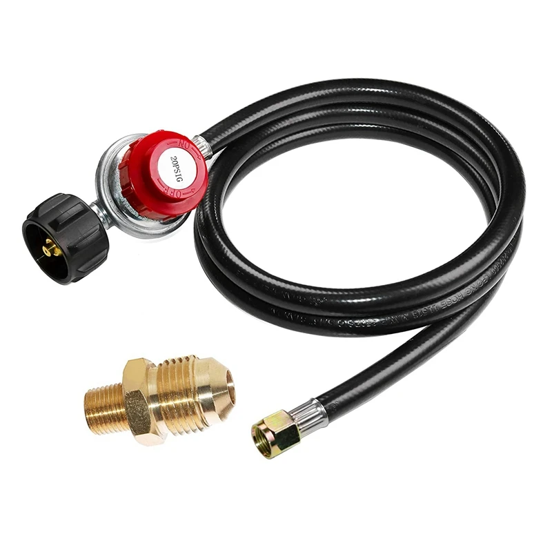 Promotion! 4 Feet 0-20 PSI Adjustable High Pressure Propane Regulator With Hose and With 1/8 MNPT Pipe Fitting for QCC1 Tank,Fit
Promotion! 4 Feet 0-20 PSI Adjustable High Pressure Propane Regulator With Hose and With 1/8 MNPT Pipe Fitting for QCC1 Tank,Fit