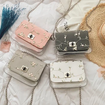 Transparent Women's Shoulder Bag Fashion PU Leather Turn Lock Female Bag Luxury Chain Messenger Bag
Transparent Women's Shoulder Bag Fashion PU Leather Turn Lock Female Bag Luxury Chain Messenger Bag