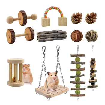 12pcs/set Small Pets Chinchillas Rats Cage Interior Wooden Gerbils Rabbits Hamster Chew Toys Exercise Teeth Care Chewing Playing
12pcs/set Small Pets Chinchillas Rats Cage Interior Wooden Gerbils Rabbits Hamster Chew Toys Exercise Teeth Care Chewing Playing