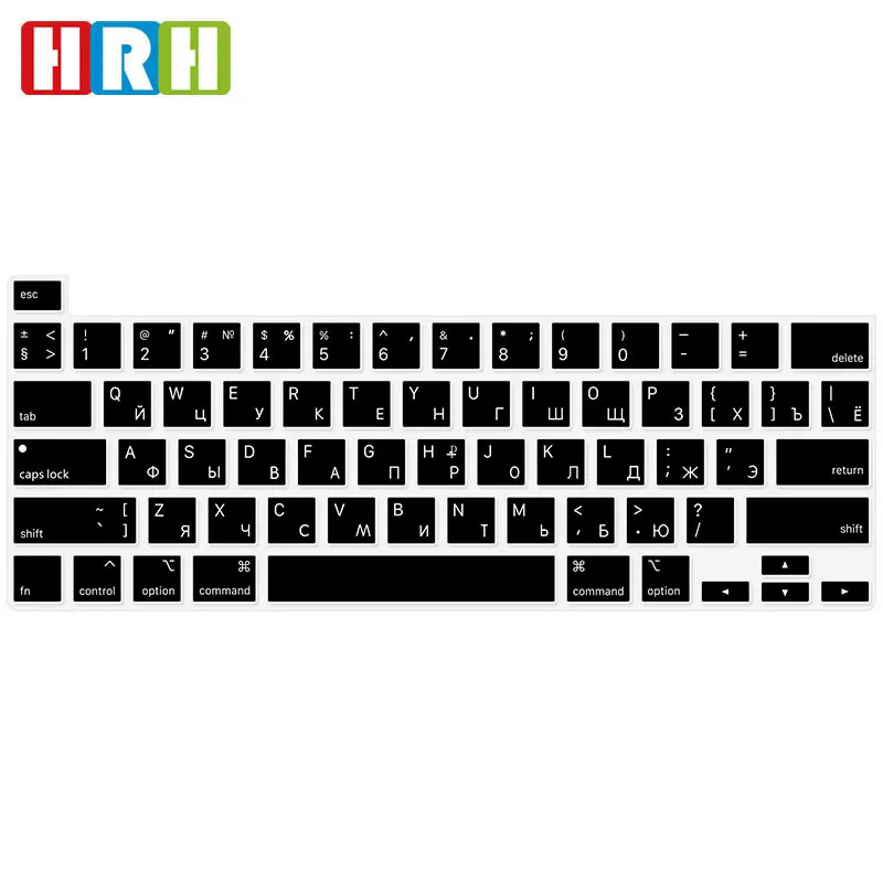 HRH Black Silicone Russian Keyboard Skin Cover US Version For MacBook Newest Pro 16 "2019 A2141 Pro 13 A2289 A2251(2020 Release)
HRH Black Silicone Russian Keyboard Skin Cover US Version For MacBook Newest Pro 16 "2019 A2141 Pro 13 A2289 A2251(2020 Release)