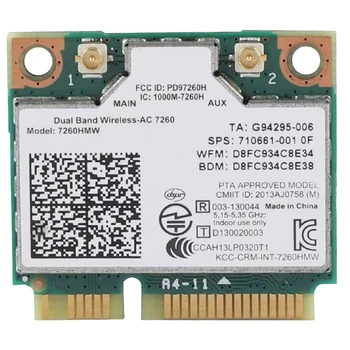2.4G+5G Dual-Band Network Card, for 7260AC 7260HMW Wireless AC Card 867M Bluetooth 4.0 Half Mini PCI-E WiFi Card
2.4G+5G Dual-Band Network Card, for 7260AC 7260HMW Wireless AC Card 867M Bluetooth 4.0 Half Mini PCI-E WiFi Card