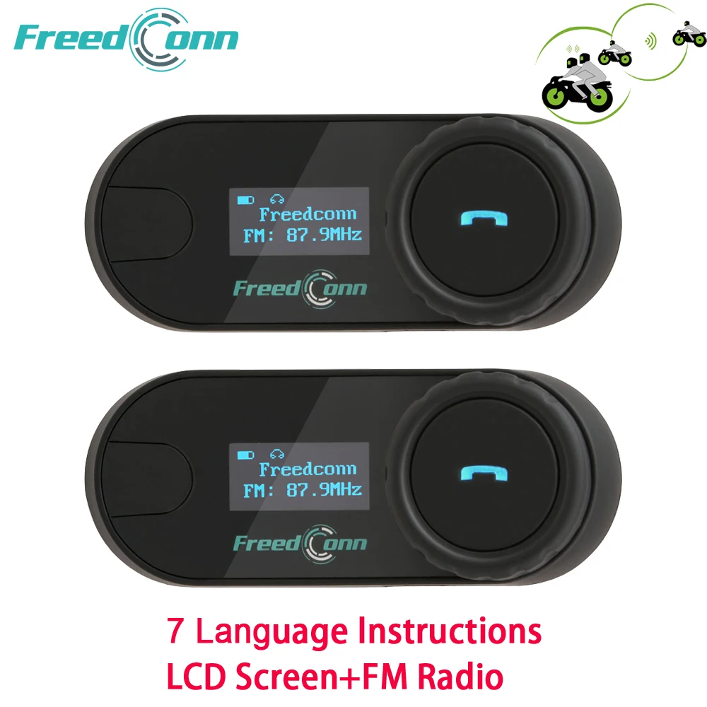 2pcs Original FreedConn T-COMSC Motorcycle Helmet Intercom Bluetooth Headset LCD Screen intercomunicador moto FM Radio MPS GPS
2pcs Original FreedConn T-COMSC Motorcycle Helmet Intercom Bluetooth Headset LCD Screen intercomunicador moto FM Radio MPS GPS