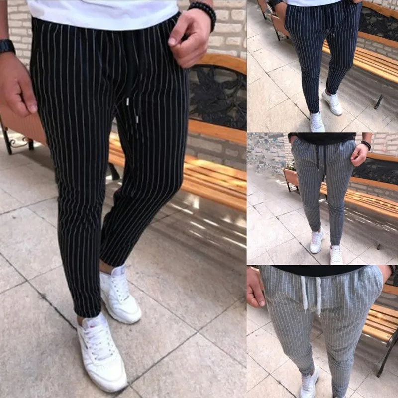 2020 Spring Autumn New Fashion Stripe Casual Trousers Drawstring Joggers Elasticity Sweatpants Male Streetwear Plus Size M-5XL
2020 Spring Autumn New Fashion Stripe Casual Trousers Drawstring Joggers Elasticity Sweatpants Male Streetwear Plus Size M-5XL