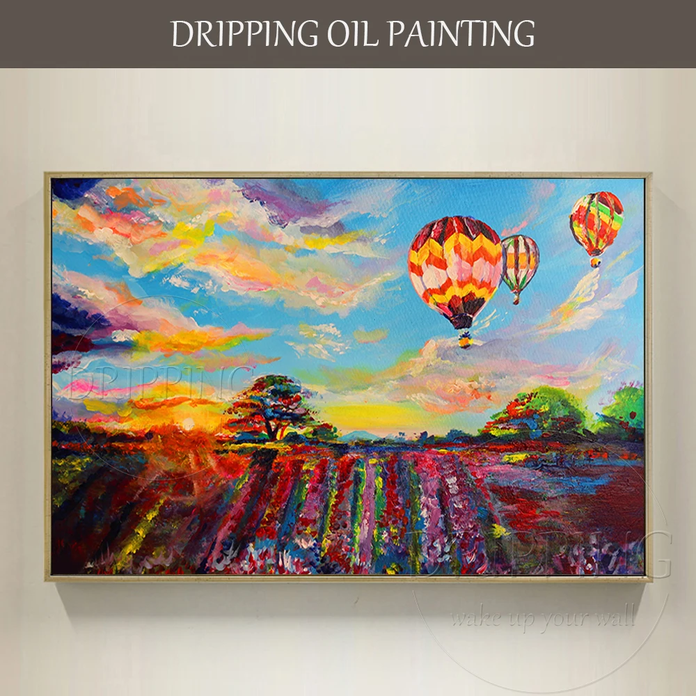 Hand Painted High Quality Balloon Sky Landscape Acrylic Painting on Canvas Fashion Design Colorful Sky Balloon Acrylic Painting 
Hand Painted High Quality Balloon Sky Landscape Acrylic Painting on Canvas Fashion Design Colorful Sky Balloon Acrylic Painting