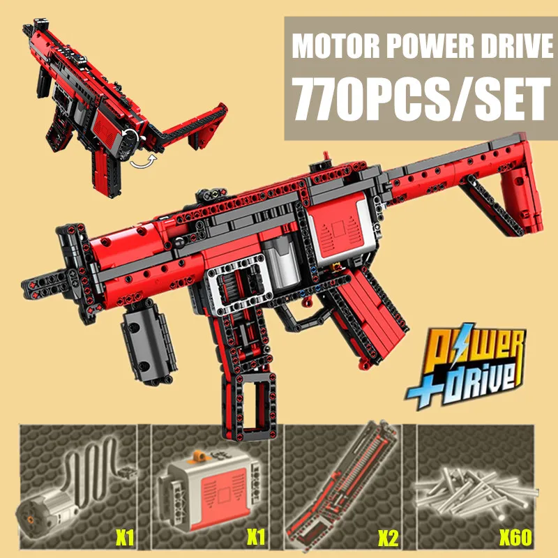 NEW Electric Motor Power MP5 SWAT Toys Gun Fit Legoings Technic Submachine Model Building Block Bricks Boy Birthday Gifts Kids
NEW Electric Motor Power MP5 SWAT Toys Gun Fit Legoings Technic Submachine Model Building Block Bricks Boy Birthday Gifts Kids