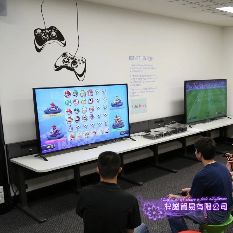 Gamepad Video Game Sticker Play Game Room Decal Gaming Posters Gamer Vinyl Wall Decals Parede Decor Mural Video Game Sticker
