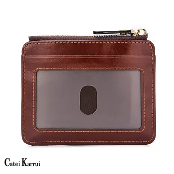 Catei Karrui coin purse customized dollar oiled wax leather button zipper antimagnetic RFID creative wallet can put keys
Catei Karrui coin purse customized dollar oiled wax leather button zipper antimagnetic RFID creative wallet can put keys