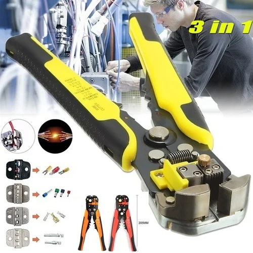 2 Types 3 in 1 Multifunctional Automatic Cable Wire Stripper Crimping Pliers Terminal Tool Drillpro Professional Cord Crimper
2 Types 3 in 1 Multifunctional Automatic Cable Wire Stripper Crimping Pliers Terminal Tool Drillpro Professional Cord Crimper