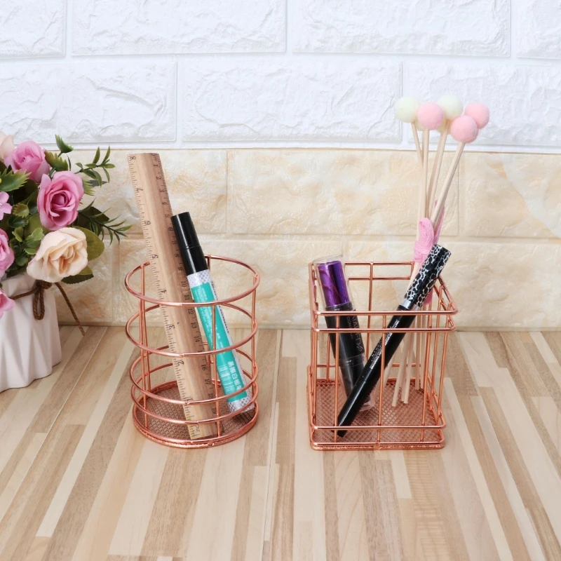 New Rose Gold Metal Pen Holder Box Case Desk Stationery Office School Desk Supplies
New Rose Gold Metal Pen Holder Box Case Desk Stationery Office School Desk Supplies