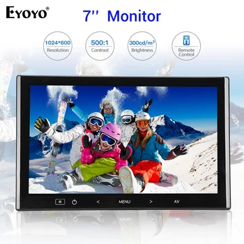 Eyoyo EM07K 7" TFT Portable Computer TV Mini Monitor PC 1024X600 LCD Display Screen With HDMI AV VGA for Security Camera DVD DVR
Eyoyo EM07K 7" TFT Portable Computer TV Mini Monitor PC 1024X600 LCD Display Screen With HDMI AV VGA for Security Camera DVD DVR