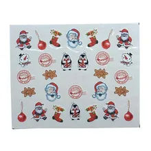 Envoltorio completo deslizador de uñas invierno copo de nieve arte transferencia de agua pegatinas Navidad estilo manicura calcomanía DIY F01-F04(China)