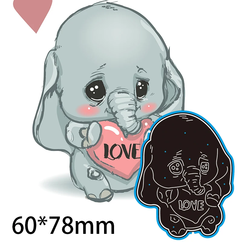 60*78mm Baby Elephant Holding Love Metal cutting Dies Craft Embossing Scrapbooking paper craft Greeting Card
60*78mm Baby Elephant Holding Love Metal cutting Dies Craft Embossing Scrapbooking paper craft Greeting Card
