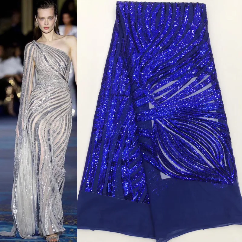 9colors High quality royal blue African French net lace fabric 5yards/pc gorgeous sequins lace fabric for fashion dress FJL007
9colors High quality royal blue African French net lace fabric 5yards/pc gorgeous sequins lace fabric for fashion dress FJL007