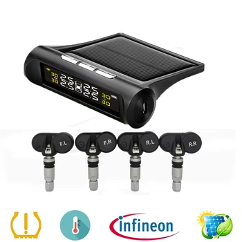 Solar Power TPMS Car Tire Pressure Alarm Monitor System 4 Internal Sensor Temperature Alarm Sewiyolin D02N
Solar Power TPMS Car Tire Pressure Alarm Monitor System 4 Internal Sensor Temperature Alarm Sewiyolin D02N
