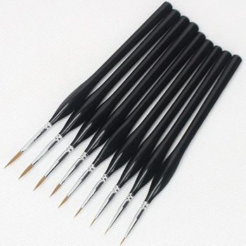 9pcs Professional Accessories Detail Liner Miniature Model Wooden Handle Paint Brush Set Watercolor Learning Extra Fine Tip
9pcs Professional Accessories Detail Liner Miniature Model Wooden Handle Paint Brush Set Watercolor Learning Extra Fine Tip