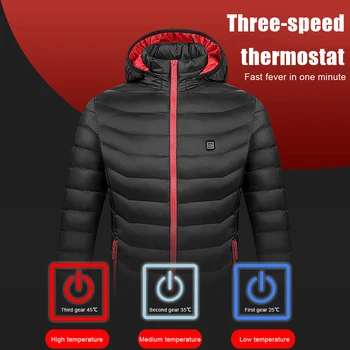 2020 New Men Heated Jackets Outdoor Coat USB Electric Battery Long Sleeves Heating Hooded Jackets Warm Winter Thermal Clothing
2020 New Men Heated Jackets Outdoor Coat USB Electric Battery Long Sleeves Heating Hooded Jackets Warm Winter Thermal Clothing