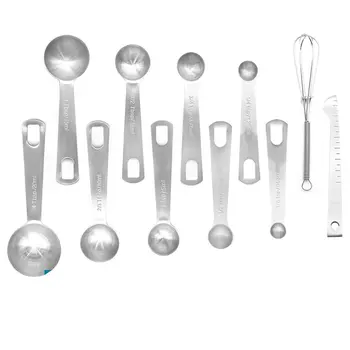 American Simple Stainless Steel Round Measuring Spoon Set Of 11 Convenient For Use Strong And Durable Comfortable Handle
American Simple Stainless Steel Round Measuring Spoon Set Of 11 Convenient For Use Strong And Durable Comfortable Handle