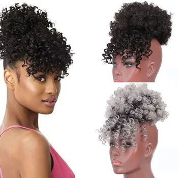 synthetic hair afro puff chignon with bangs kinky for back women curly wig hairdo With Bun cord string mumupi
synthetic hair afro puff chignon with bangs kinky for back women curly wig hairdo With Bun cord string mumupi