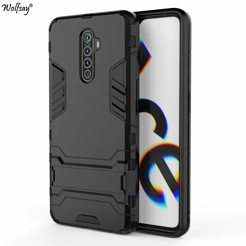 Чехол Realme X2 Pro чехол OPPO Reno ACE тонкий ПК + мягкий резиновый защитный для держатель