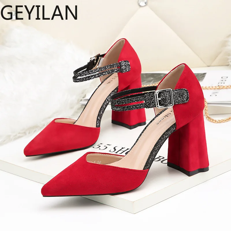 Pointed Toe Women Summer Thick Heels Sandals 2020 Brand Designer Fashion High Heels Casual Buckle Strap Casual Sandals
Pointed Toe Women Summer Thick Heels Sandals 2020 Brand Designer Fashion High Heels Casual Buckle Strap Casual Sandals