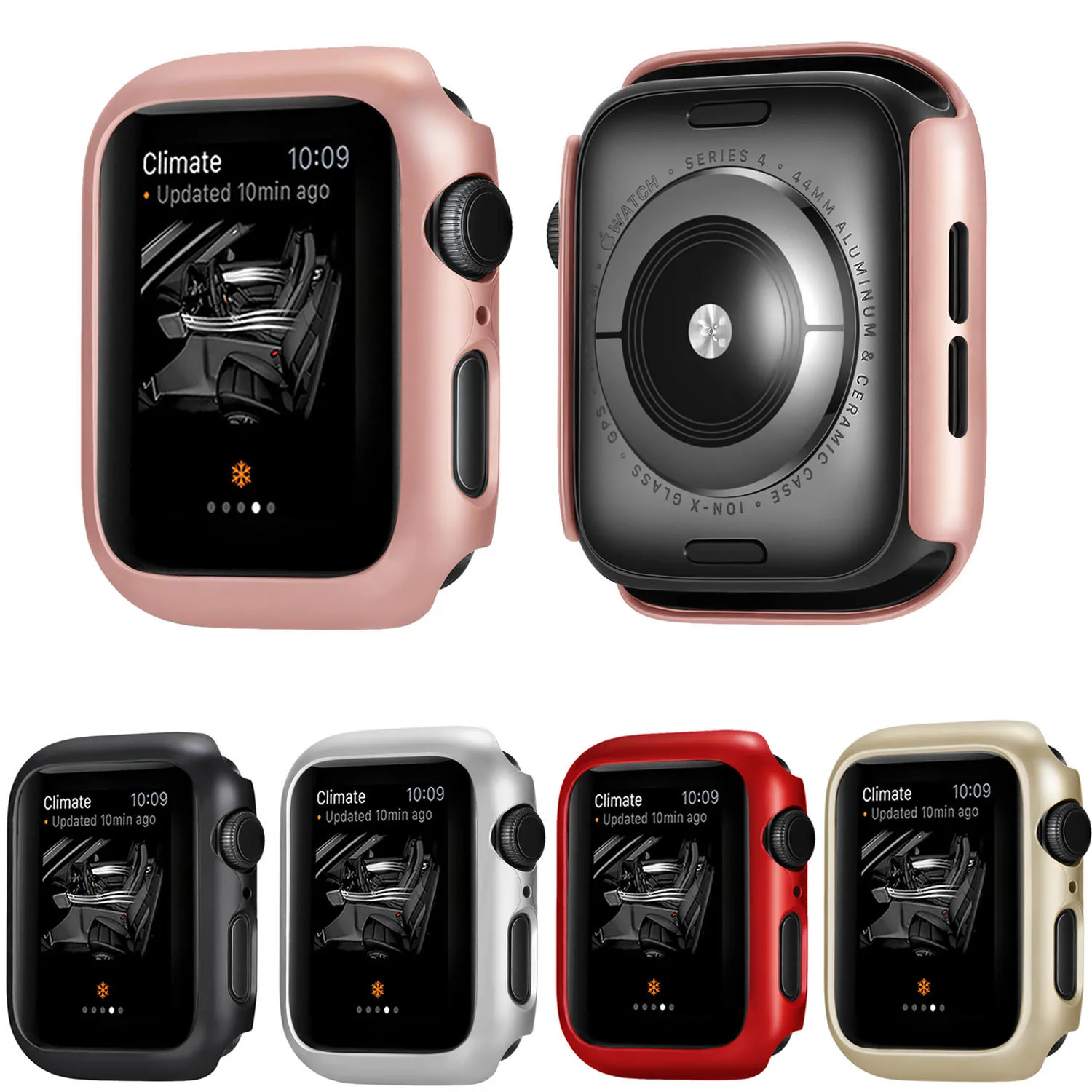 Роскошный Жесткий чехол из поликарбоната для Apple Watch 4 5 40 мм 44 серия 3 2 1 42 38
