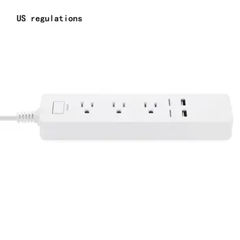 C158 Smart Wifi Power Strip Surge Protector Multiple Sockets 4 USB Port Timer Voice Remote Control for Alexa Google Home 1 Piece
C158 Smart Wifi Power Strip Surge Protector Multiple Sockets 4 USB Port Timer Voice Remote Control for Alexa Google Home 1 Piece