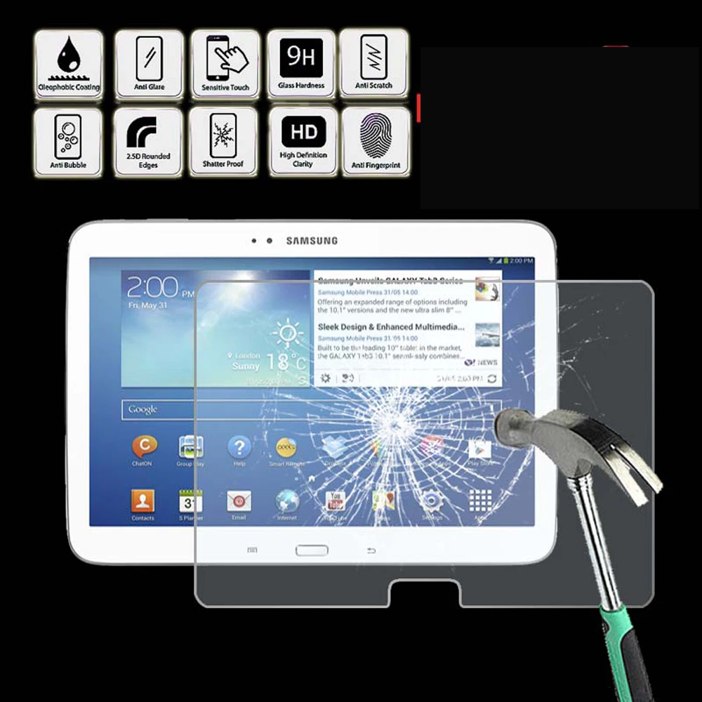For Samsung Galaxy Tab 3 10.1 P5200 GT-P5210 Tablet Ultra Clear Tempered Glass Screen Protector Anti Fingerprint Proective Film
For Samsung Galaxy Tab 3 10.1 P5200 GT-P5210 Tablet Ultra Clear Tempered Glass Screen Protector Anti Fingerprint Proective Film