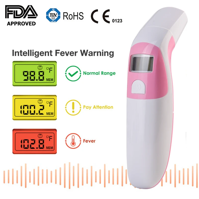 

Baby Forehead Ear Thermometer 2 in 1 Infrared Digital LCD Non-Contact Adult Children Fever IR Body Measurement CE FDA