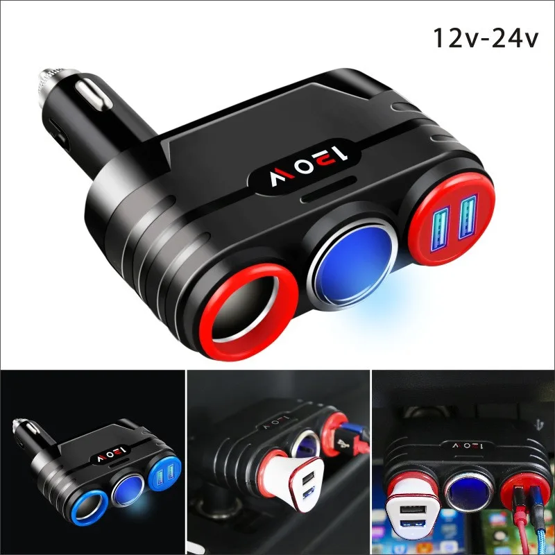 Universal Portable Multifunction Car Cigarette Lighter Socket Rotatable Dual-port USB Car Charger For iPhone Charging In Car
Universal Portable Multifunction Car Cigarette Lighter Socket Rotatable Dual-port USB Car Charger For iPhone Charging In Car