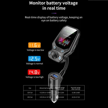 FM Transmitter Bluetooth Radio Transmitter Adapter Bluetooth MP3 Car 1.77in Color Screen QC3.0 Touch-button Music Player
FM Transmitter Bluetooth Radio Transmitter Adapter Bluetooth MP3 Car 1.77in Color Screen QC3.0 Touch-button Music Player