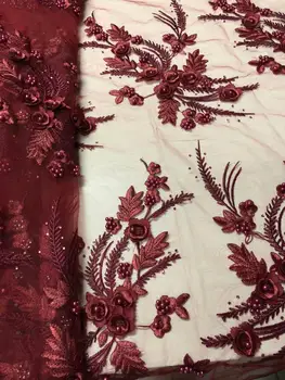 High Quality Nigerian Lace Fabrics with beadeds wine African French Net Lace Fabric Embroidered Tulle Mesh Lace Fabric FJU211
High Quality Nigerian Lace Fabrics with beadeds wine African French Net Lace Fabric Embroidered Tulle Mesh Lace Fabric FJU211