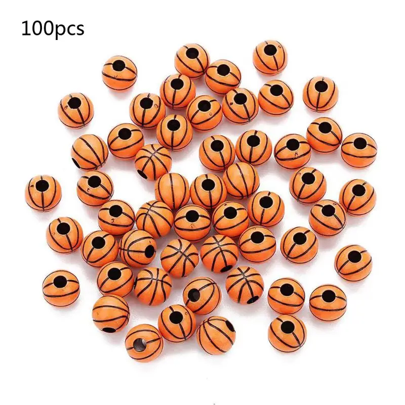 100 Pcs Basketball Round Ball Beads 12mm Sports Pony Spacer Beads Jewelry Making
100 Pcs Basketball Round Ball Beads 12mm Sports Pony Spacer Beads Jewelry Making