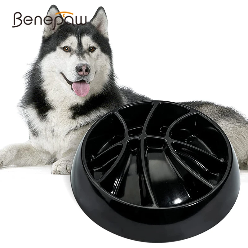 

Benepaw Slow Feeding Dog Bowl Interactive Basketball Durable Nontoxic Non-Slip Anti-Gulping Pet Feeder Dish Preventing Choking