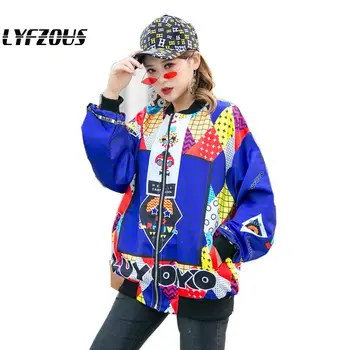 Plus Size Chaqueta Mujer Womens Cartoon Printing Zipper Bomber Long Sleeve Spring Autumn Zip Up Casual Loose Outwear Coat Jacket
Plus Size Chaqueta Mujer Womens Cartoon Printing Zipper Bomber Long Sleeve Spring Autumn Zip Up Casual Loose Outwear Coat Jacket
