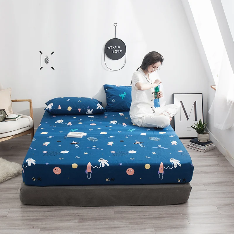 Cartoon Blue Space Astronaut Printed Fitted Sheet 1pc Bed Sheet Bedclothes 120*200cm,150*200cm,180*200cm Cotton Mattress Cover
Cartoon Blue Space Astronaut Printed Fitted Sheet 1pc Bed Sheet Bedclothes 120*200cm,150*200cm,180*200cm Cotton Mattress Cover