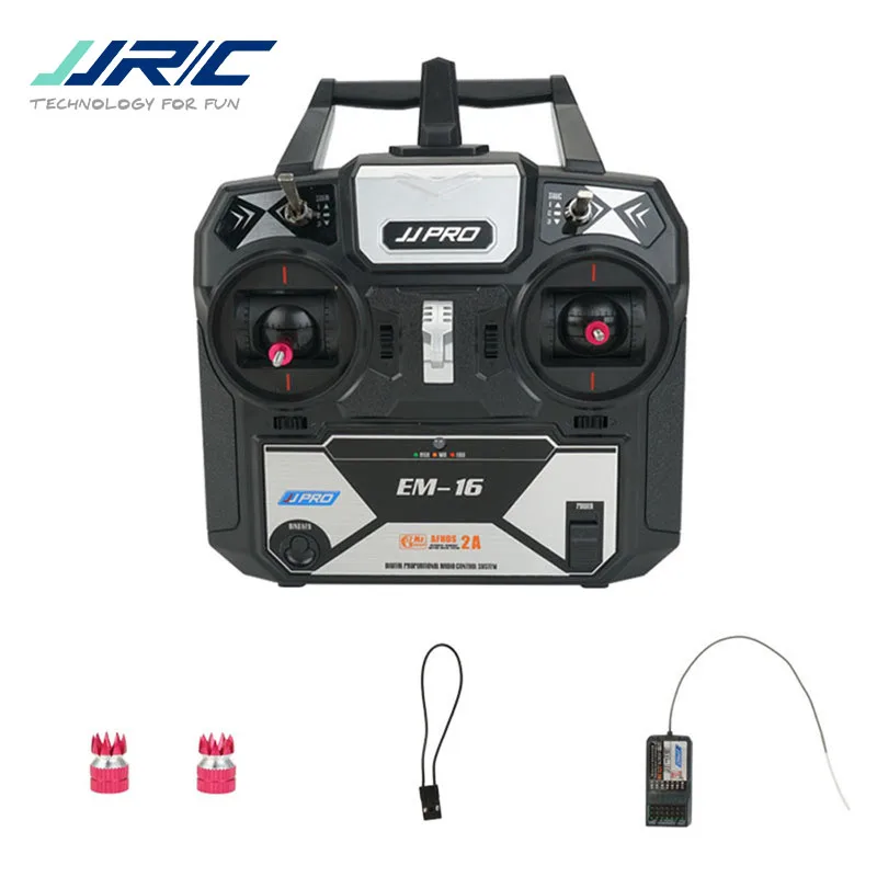 JJRC JJPRO EM-16 2.4GHz 6CH AFHDS 2A Mode 2 RC Transmitter Remote Controller for P175 RC FPV Racing Drone Parts with Receiver
JJRC JJPRO EM-16 2.4GHz 6CH AFHDS 2A Mode 2 RC Transmitter Remote Controller for P175 RC FPV Racing Drone Parts with Receiver