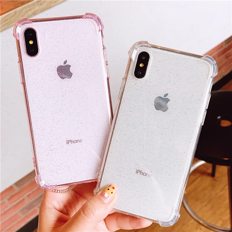 Блестящий прозрачный мягкий силиконовый чехол для Apple iPhone XS Max XR 7 8 Plus 6 6s X 10 7Plus Pro 360
