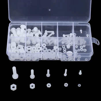High Quality 150Pcs M2 M2.5 M3 M4 M5 White Nylon Hex Screw Bolt Nut Washer Assortment Kit
High Quality 150Pcs M2 M2.5 M3 M4 M5 White Nylon Hex Screw Bolt Nut Washer Assortment Kit