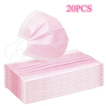20PCS Pink Disposable Non-woven Fabric Face Mask Dustproof Anti-fog Mask Oudoor 3 Layers Protective Mask Mouth Covers
20PCS Pink Disposable Non-woven Fabric Face Mask Dustproof Anti-fog Mask Oudoor 3 Layers Protective Mask Mouth Covers