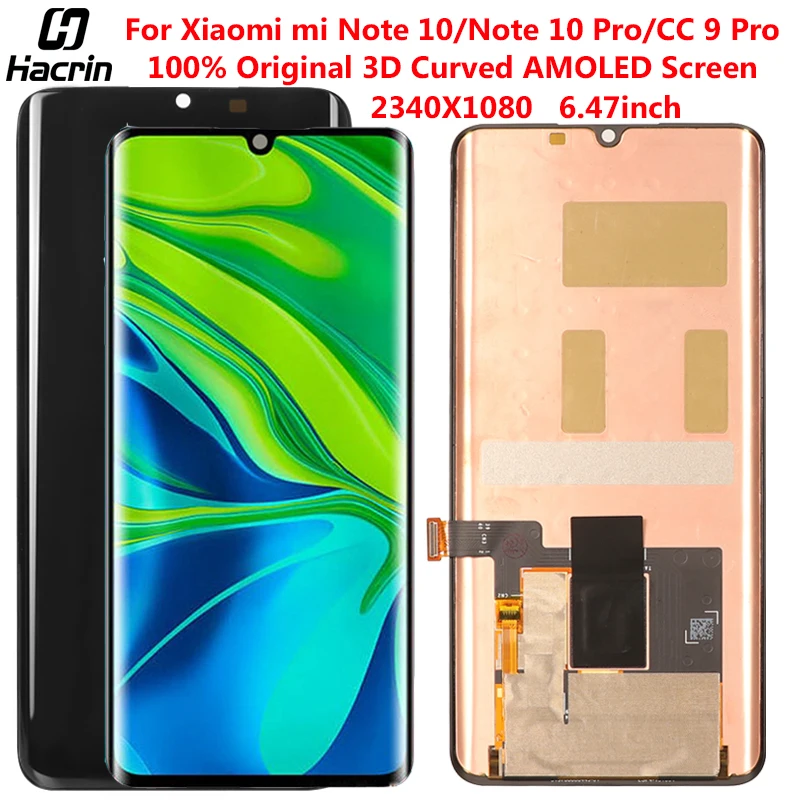Amoled Display For Xiaomi mi Note 10 Pro LCD Display Touch Screen 3D Curved Original Digitizer Assembly For mi Note 10 CC 9 Pro
Amoled Display For Xiaomi mi Note 10 Pro LCD Display Touch Screen 3D Curved Original Digitizer Assembly For mi Note 10 CC 9 Pro