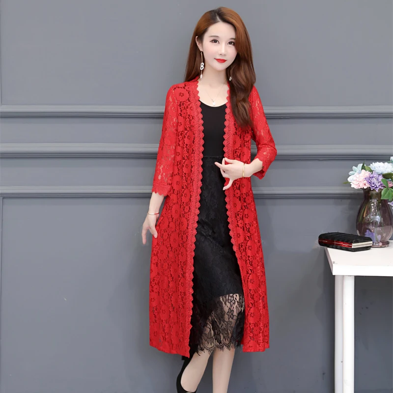2020 new Summer Women's Lace Jacket Korean Women's Mid-length Sunscreen Cardigan Thin Hollow Jacket Plus Size S-5XL
2020 new Summer Women's Lace Jacket Korean Women's Mid-length Sunscreen Cardigan Thin Hollow Jacket Plus Size S-5XL