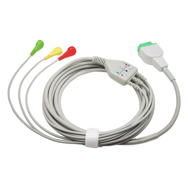 ECG Cable One Piece 3 Lead Wires 11 Pin Snap 4.0 End IEC Standard for GE Marquette Patient Monitor Dash Eagle Solar Systems
ECG Cable One Piece 3 Lead Wires 11 Pin Snap 4.0 End IEC Standard for GE Marquette Patient Monitor Dash Eagle Solar Systems