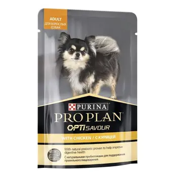 Влажный корм Purina Pro Plan для собак мелких и карликовых пород, c курицей в соусе, пауч, 100 г
Влажный корм Purina Pro Plan для собак мелких и карликовых пород, c курицей в соусе, пауч, 100 г