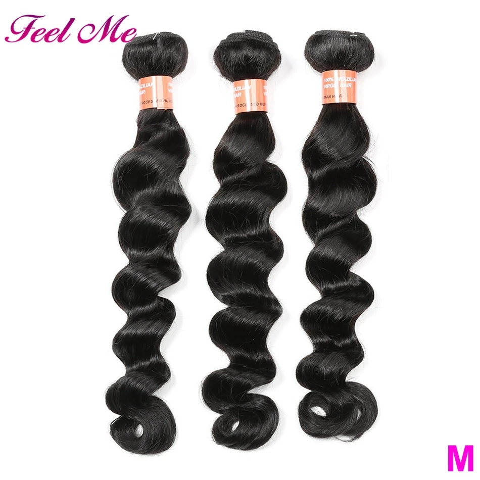 FEEL ME Brazilian Loose Deep Wave Bundles 100% Human Hair Bundles Middle Ratio Non Remy Hair Weave Extensions 3/4 Bundles
FEEL ME Brazilian Loose Deep Wave Bundles 100% Human Hair Bundles Middle Ratio Non Remy Hair Weave Extensions 3/4 Bundles