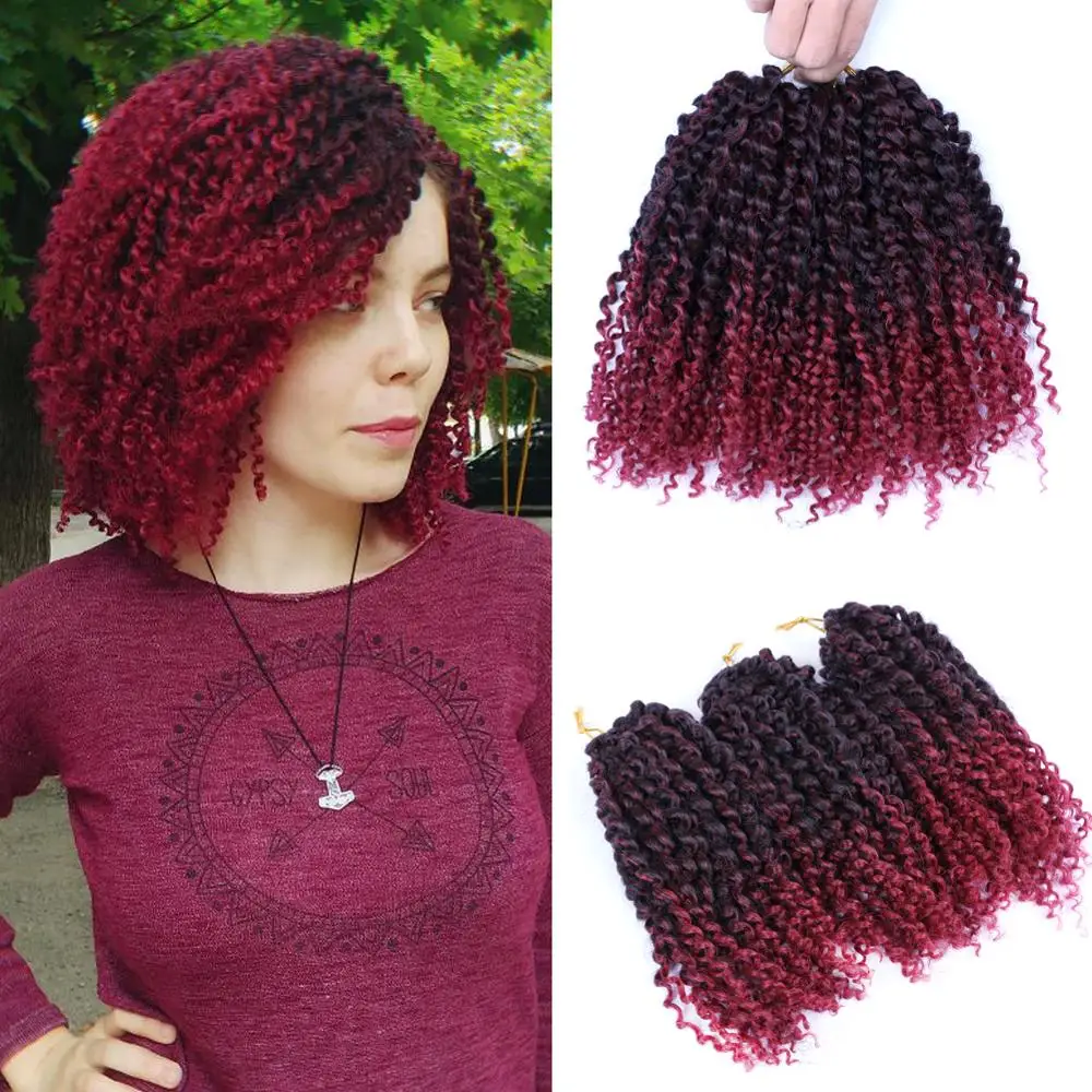 DAIRESS 8" Short Marlybob Crochet Braiding Hair 3 Bundles/Lot Afro Kinky Curly Synthetic Ombre Crochet Braids Hair Extensions
DAIRESS 8" Short Marlybob Crochet Braiding Hair 3 Bundles/Lot Afro Kinky Curly Synthetic Ombre Crochet Braids Hair Extensions
