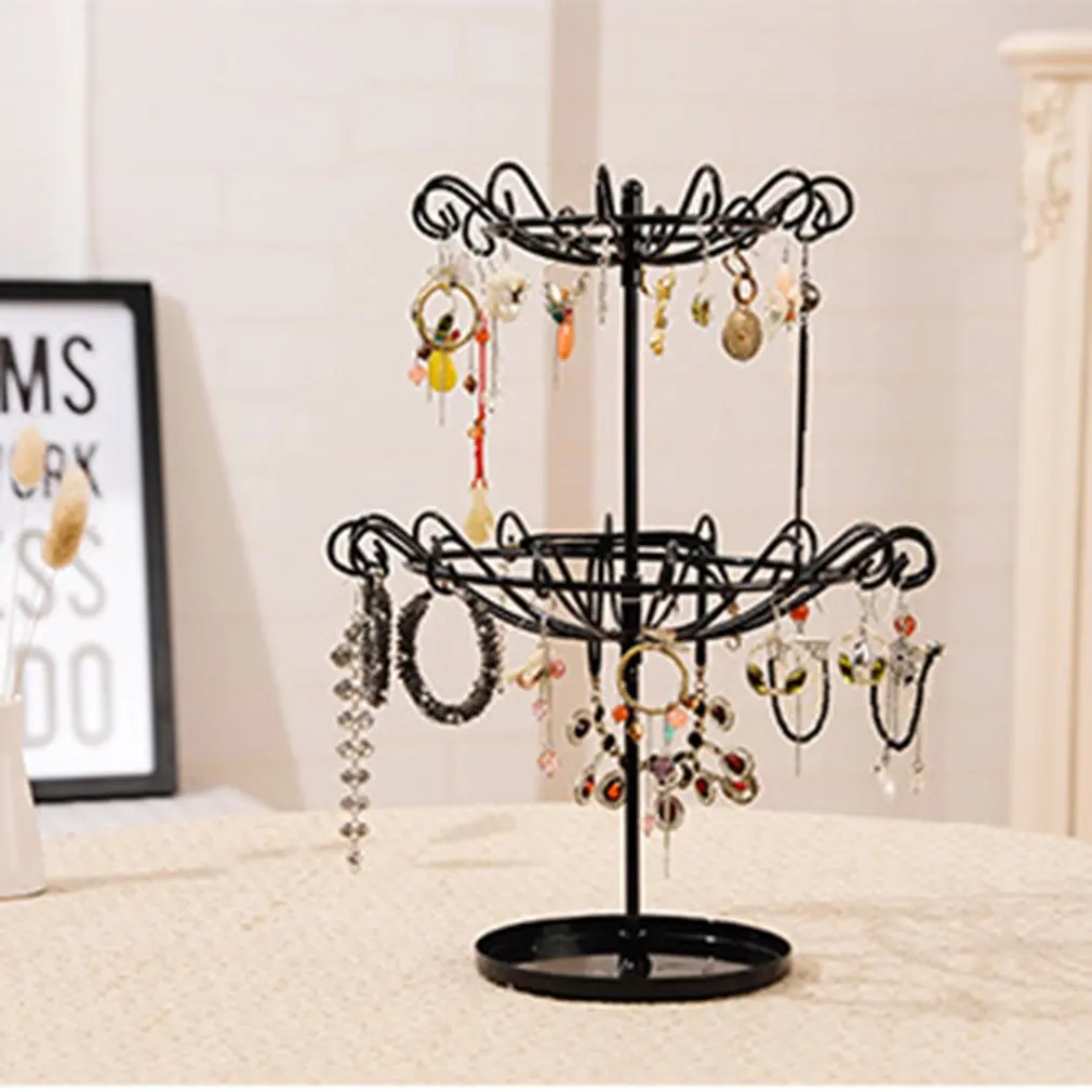 GENBOLI Umbrella Shape Double Layer Rotatable Jewelry Holder Earrings Display Stand Bracelet Necklace Watch Organizer Rack
GENBOLI Umbrella Shape Double Layer Rotatable Jewelry Holder Earrings Display Stand Bracelet Necklace Watch Organizer Rack
