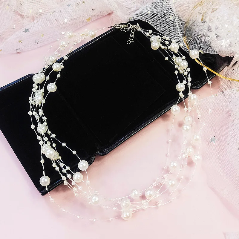 Elegant Socialite Temperament Pearl Multi-layer Collar Chain Women Japan and Korea Simple Collar Neck Ornaments Short Necklace
Elegant Socialite Temperament Pearl Multi-layer Collar Chain Women Japan and Korea Simple Collar Neck Ornaments Short Necklace