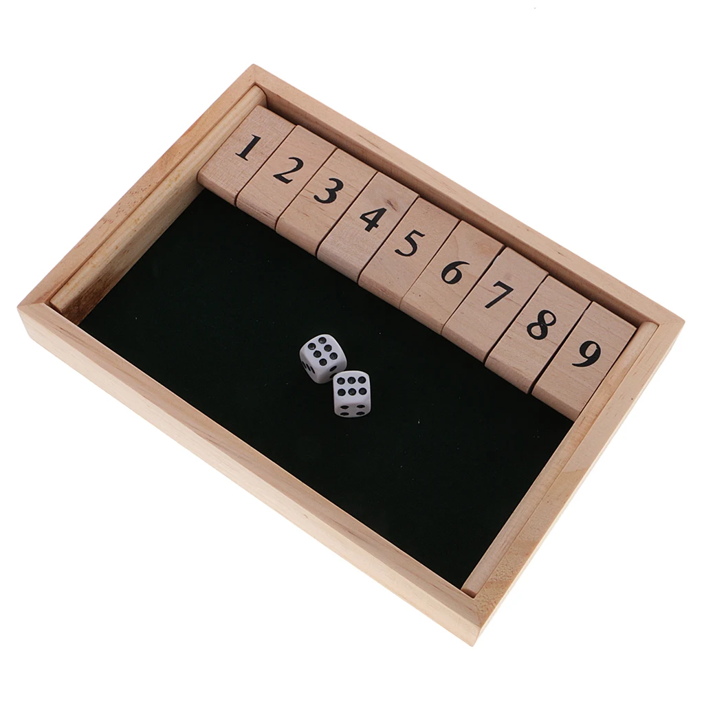 Фото Игра закрой коробку деревянная доска с цифрами кубики игрушка для семейных игр